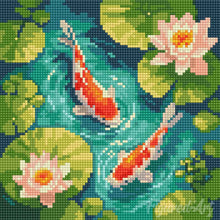 Load image into Gallery viewer, Mini Diamond Painting 25x25cm - Koi Pond