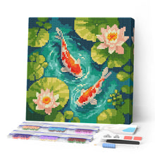 Load image into Gallery viewer, Paint by numbers kit for adults Mini Diamond Painting 25x25cm - Koi Pond Figured'Art UK