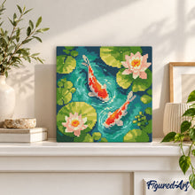 Load image into Gallery viewer, Mini Diamond Painting 25x25cm - Koi Pond
