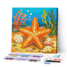 Load image into Gallery viewer, Paint by numbers kit for adults Mini Diamond Painting 25x25cm - Starfish Figured'Art UK