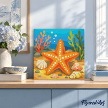 Load image into Gallery viewer, Mini Diamond Painting 25x25cm - Starfish