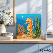 Load image into Gallery viewer, Mini Diamond Painting 25x25cm - Seahorse