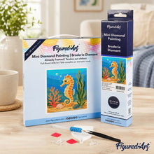 Load image into Gallery viewer, Mini Diamond Painting 25x25cm - Seahorse