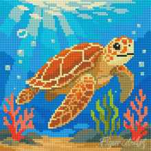 Load image into Gallery viewer, Mini Diamond Painting 25x25cm - Turtle
