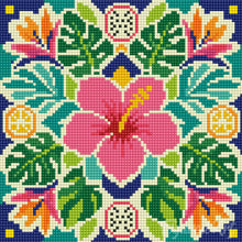 Load image into Gallery viewer, Mini Diamond Painting 25x25cm - Hibiscus Mandala