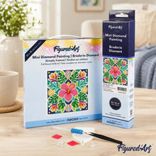 Load image into Gallery viewer, Mini Diamond Painting 25x25cm - Hibiscus Mandala