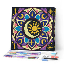 Load image into Gallery viewer, Paint by numbers kit for adults Mini Diamond Painting 25x25cm - Celestial Mandala Figured'Art UK