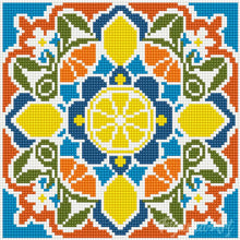 Load image into Gallery viewer, Mini Diamond Painting 25x25cm - Citrus Mandala