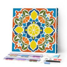 Load image into Gallery viewer, Mini Diamond Painting 25x25cm for adults - Citrus Mandala Figured'Art UK