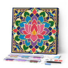 Load image into Gallery viewer, Paint by numbers kit for adults Mini Diamond Painting 25x25cm - Lotus Mandala Figured'Art UK