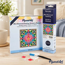 Load image into Gallery viewer, Mini Diamond Painting 25x25cm - Lotus Mandala
