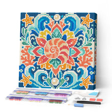 Load image into Gallery viewer, Paint by numbers kit for adults Mini Diamond Painting 25x25cm - Seashell Mandala Figured'Art UK