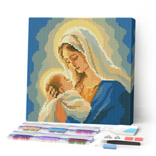 Load image into Gallery viewer, Paint by numbers kit for adults Mini Diamond Painting 25x25cm - Mary's Embrace Figured'Art UK