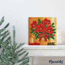 Load image into Gallery viewer, Mini Diamond Painting 25x25cm - Christmas Poinsettias