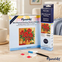 Load image into Gallery viewer, Mini Diamond Painting 25x25cm - Christmas Poinsettias