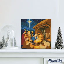Load image into Gallery viewer, Mini Diamond Painting 25x25cm - Christmas Nativity