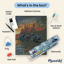 Load image into Gallery viewer, Diamond Painting - Hogwarts in Flames - Harry Potter 40x50cm canvas already framed