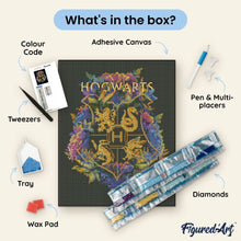 Load image into Gallery viewer, Diamond Painting - Floral Hogwarts Crest - Harry Potter 40x50cm canvas already framed