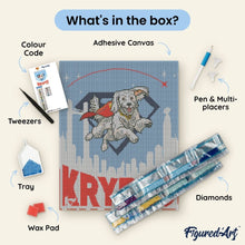 Load image into Gallery viewer, Diamond Painting - Flying Krypto - Superman 40x50cm canvas already framed