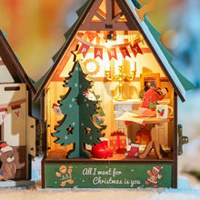 Load image into Gallery viewer, Miniature House - Twinkling Christmas House