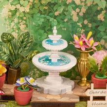 Load image into Gallery viewer, Miniature House - Green Fountain Garden