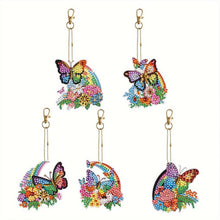 Load image into Gallery viewer, Diamond Painting Butterfly Charms with 5 Piece Set