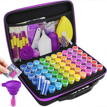 Load image into Gallery viewer, Diamond Painting Storage Case Purple with 60 Compartments + Accessories