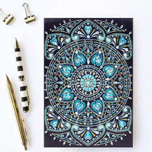 Load image into Gallery viewer, Diamond Painting Notebook Blue Diamonds
