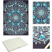 Load image into Gallery viewer, Diamond Painting Notebook Blue Diamonds