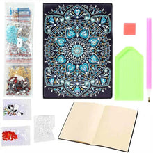 Load image into Gallery viewer, Diamond Painting Notebook Blue Diamonds