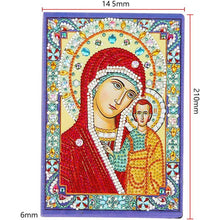 Load image into Gallery viewer, Diamond Painting Notebook Virgin Mary with Jesus