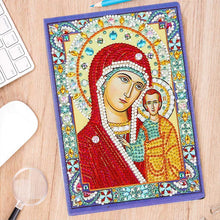 Load image into Gallery viewer, Diamond Painting Notebook Virgin Mary with Jesus