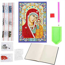 Load image into Gallery viewer, Diamond Painting Notebook Virgin Mary with Jesus
