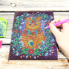 Load image into Gallery viewer, Diamond Painting Notebook Cat