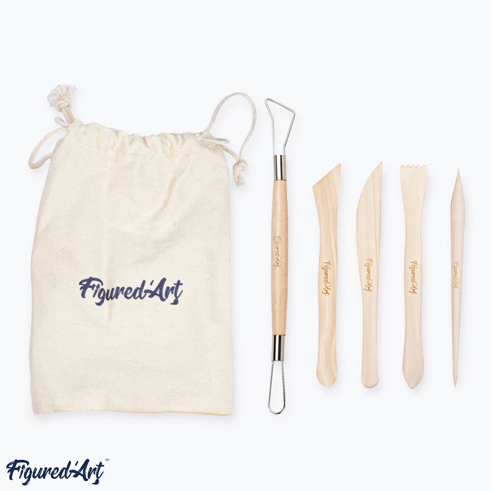 Pottery Kit with Air Dry Clay for Beginners and Adults – Figured'Art