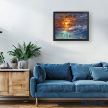 Load image into Gallery viewer, Paint by numbers Ocean and Sunset Figured'Art new arrivals, intermediate, landscapes, animals, fish, dolphins, turtles