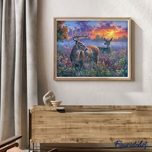 Load image into Gallery viewer, Paint by numbers Deer couple Figured'Art new arrivals, advanced, landscapes, animals, deer