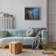 Load image into Gallery viewer, Paint by numbers Lion and Dim Light Figured'Art new arrivals, intermediate, animals, lions