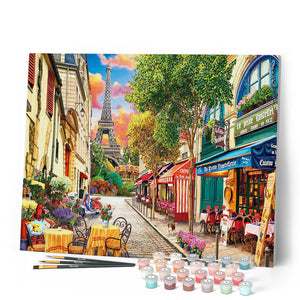 Demain L'Atelier パリの街並み England import Paint by numbers - Paris Alley – Figured'Art