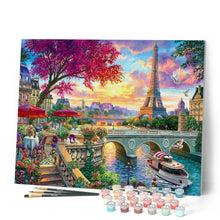 Load image into Gallery viewer, Paint by numbers Dinner By The Seine Figured'Art new arrivals, advanced, cities