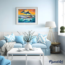 Load image into Gallery viewer, Paint by numbers | Dolphins | animals dolphins intermediate new arrivals landscapes fish | Figured'Art