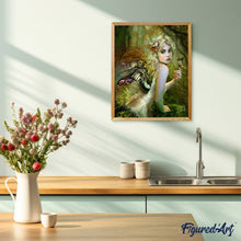 Load image into Gallery viewer, Paint by numbers | Golden Fairy | animals women intermediate new arrivals butterflies | Figured'Art