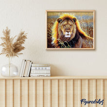 Load image into Gallery viewer, Paint by numbers | Lion in the savannah | animals intermediate lions new arrivals | Figured'Art