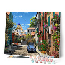 Load image into Gallery viewer, Paint by numbers | Alley and vintage car | intermediate new arrivals landscapes cities | Figured'Art