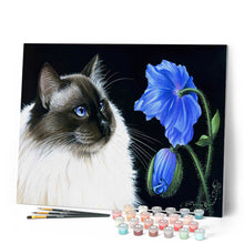 Load image into Gallery viewer, Paint by numbers | Face to face Flowers | animals cats easy flowers new arrivals | Figured'Art