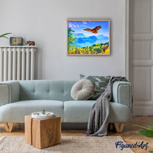 Load image into Gallery viewer, Paint by numbers | Eagle and landscape in Switzerland | eagles animals intermediate new arrivals birds landscapes | Figured'Art