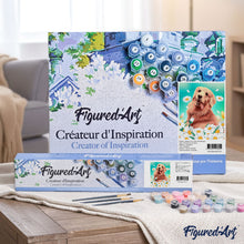Load image into Gallery viewer, Paint by numbers | Golden retriever and daisies | animals dogs easy flowers new arrivals | Figured'Art