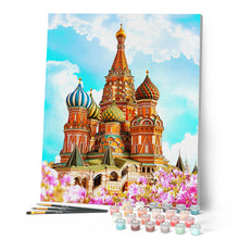 Load image into Gallery viewer, Paint by numbers | St Basil Cathedral | intermediate new arrivals landscapes cities | Figured'Art