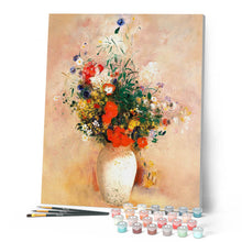 Load image into Gallery viewer, Paint by numbers | Flower vase - Odilon Redon | flowers intermediate new arrivals reproduction | Figured'Art