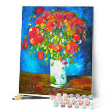 Load image into Gallery viewer, Paint by numbers | Vase with poppies - Van Gogh | flowers intermediate new arrivals reproduction | Figured'Art
